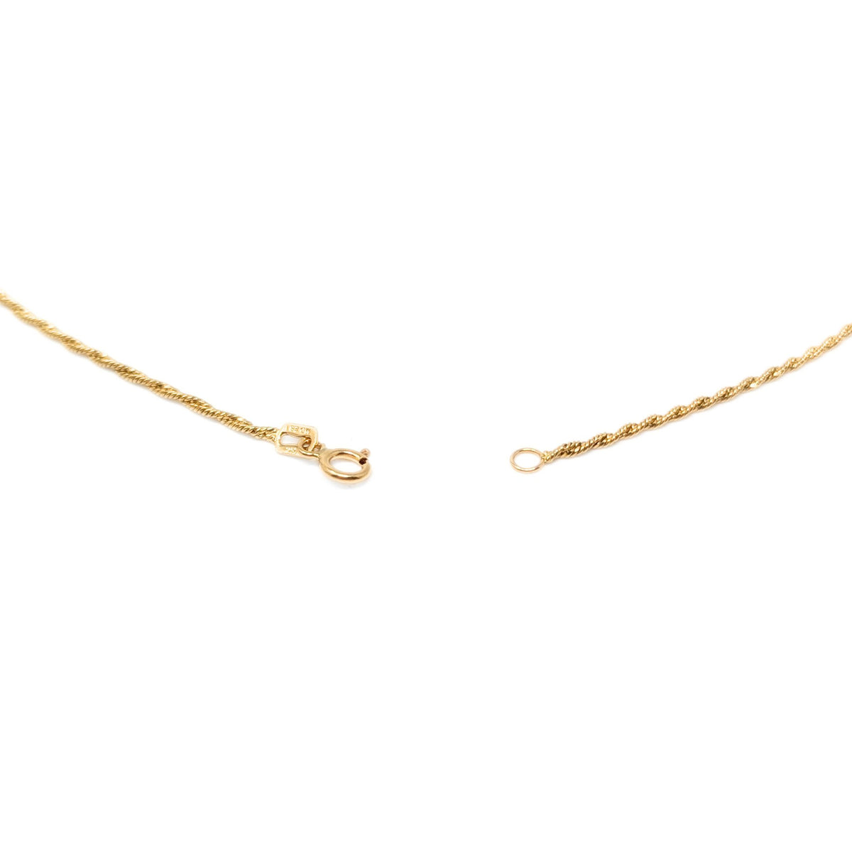 13K Gold 1.5mm 21” Twisted Rope Chain Necklace