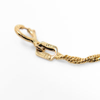 13K Gold 1.5mm 21” Twisted Rope Chain Necklace