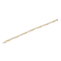 13K Two-Tone Gold 50 Diamond 2.9tcw Link Bracelet, 7 3/8"