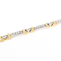 13K Two-Tone Gold 50 Diamond 2.9tcw Link Bracelet, 7 3/8"