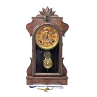 1885 Gilbert Argus 8-Day Walnut Mantel Clock