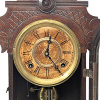 1885 Gilbert Argus 8-Day Walnut Mantel Clock