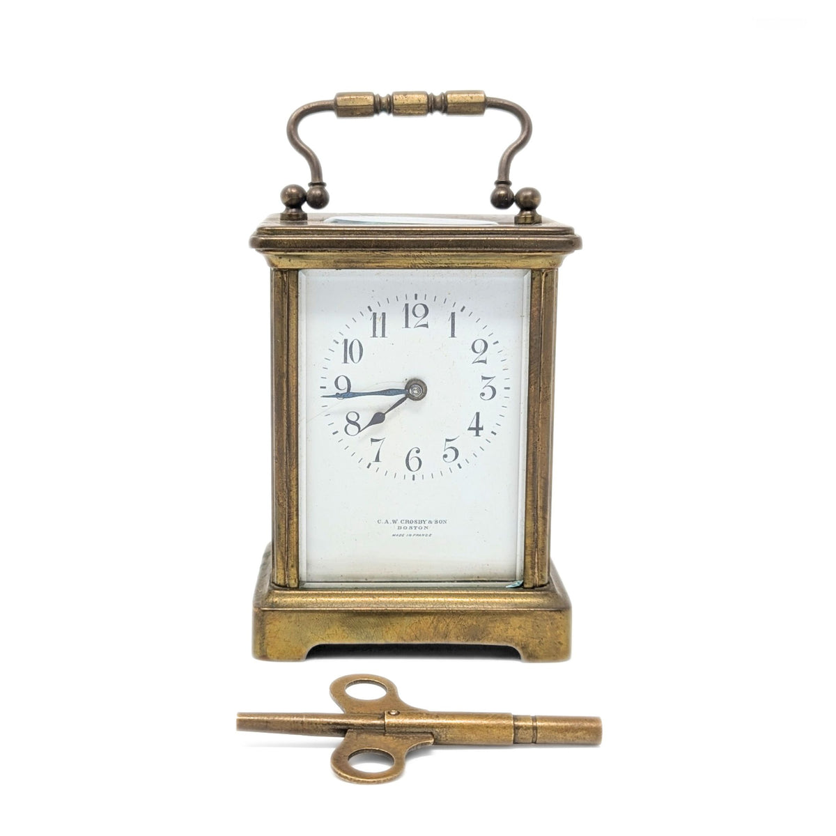 Antique French Carriage Clock C.A.W. Crosby & Son Boston