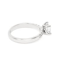 Platinum 1.1tcw Asscher Cut Lab Diamond Engagement Ring - Size 5 3/4