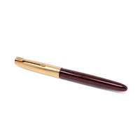 Parker "51" Burgundy Fountain Pen W/ 12K Rolled Gold Cap, Untested