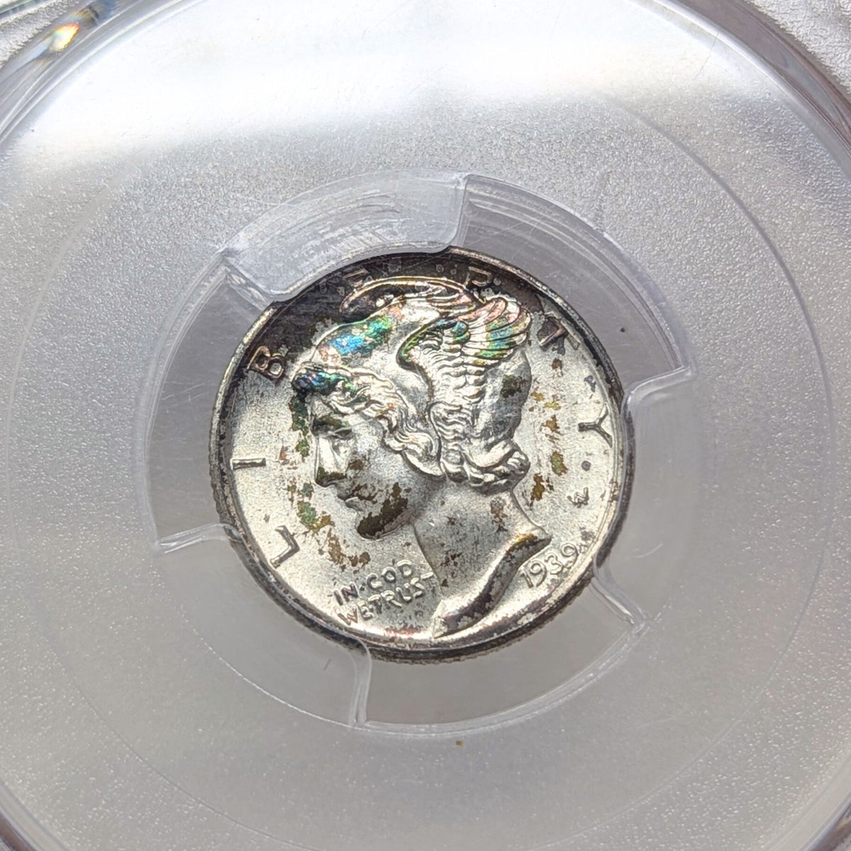 1939-D PCGS 30th Anniversary MS67+FB CAC Mercury Dime