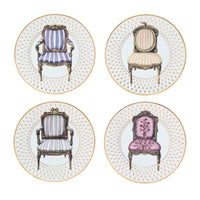 Fitz & Floyd "Chaise" Salad Plates (I, II, III, & IV)