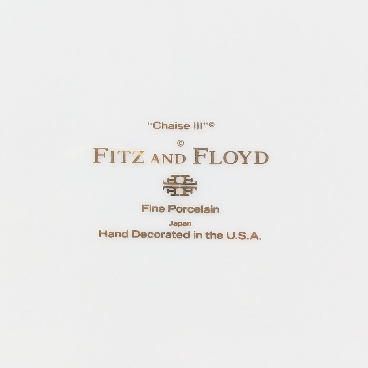 Fitz & Floyd "Chaise" Salad Plates (I, II, III, & IV)