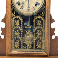 Ingraham “Lily” 8-Day Gingerbread Oak Kitchen Clock