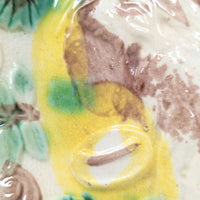 Arsenal 1880’s Majolica Pottery Farm Dog Plate