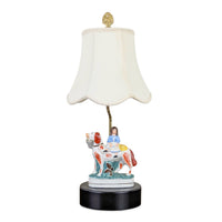 Vintage Staffordshire Girl on Spaniel Dog Figurine Lamp by Anne Vosseller