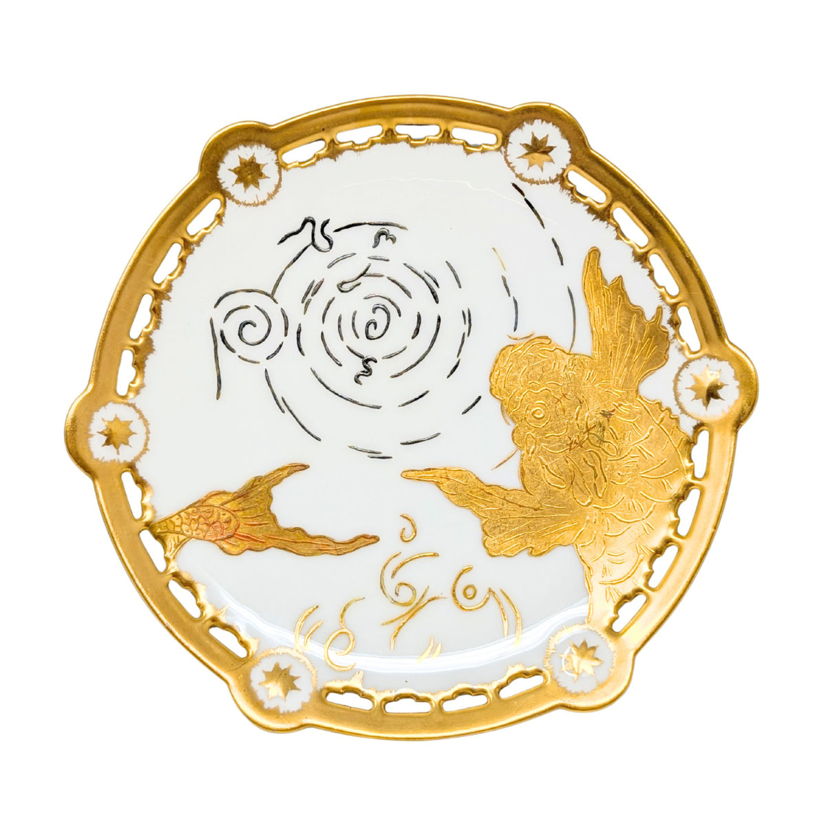 Elite Works Limoges Bawo & Dotter Gold Decorated Sealife Plates (10)