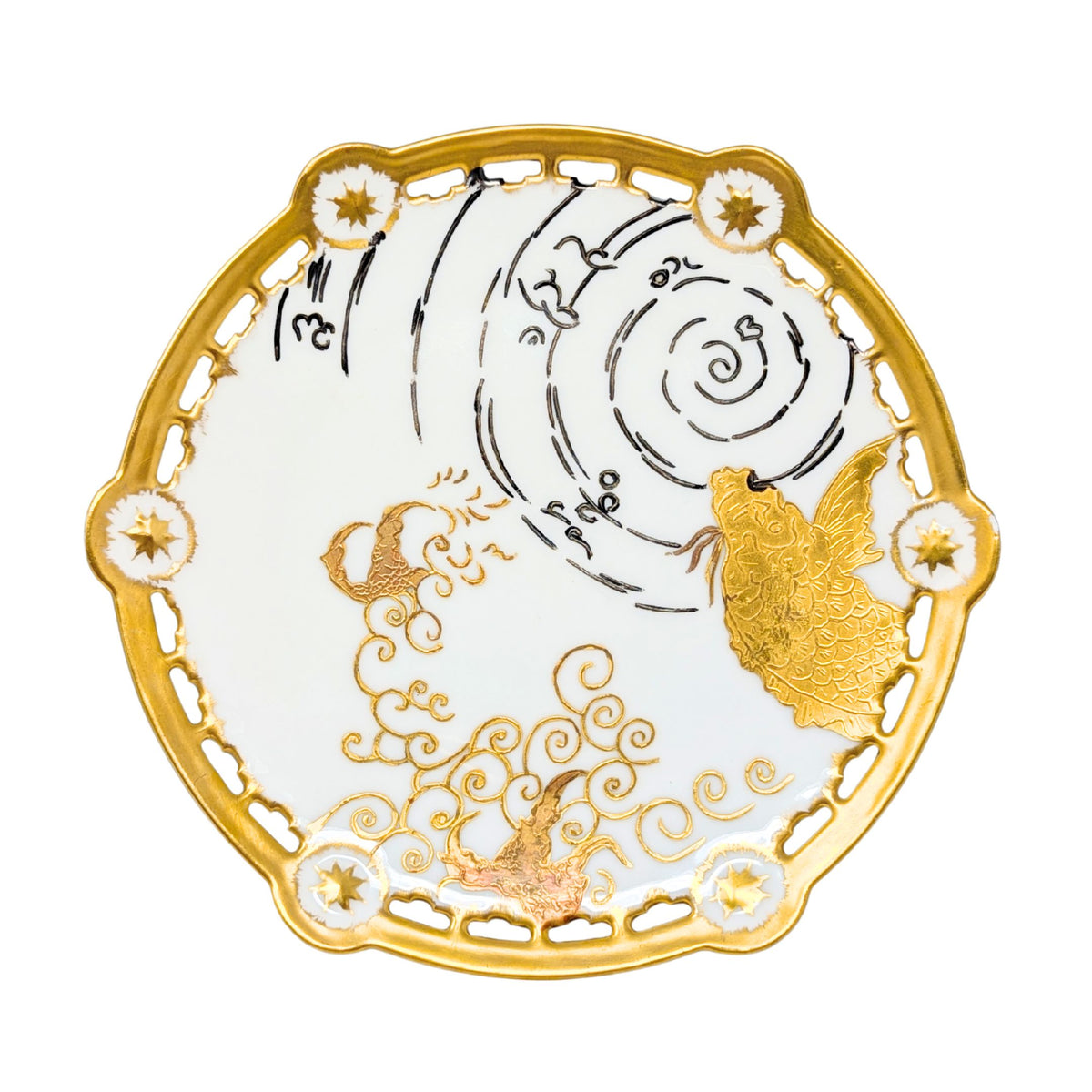 Elite Works Limoges Bawo & Dotter Gold Decorated Sealife Plates (10)