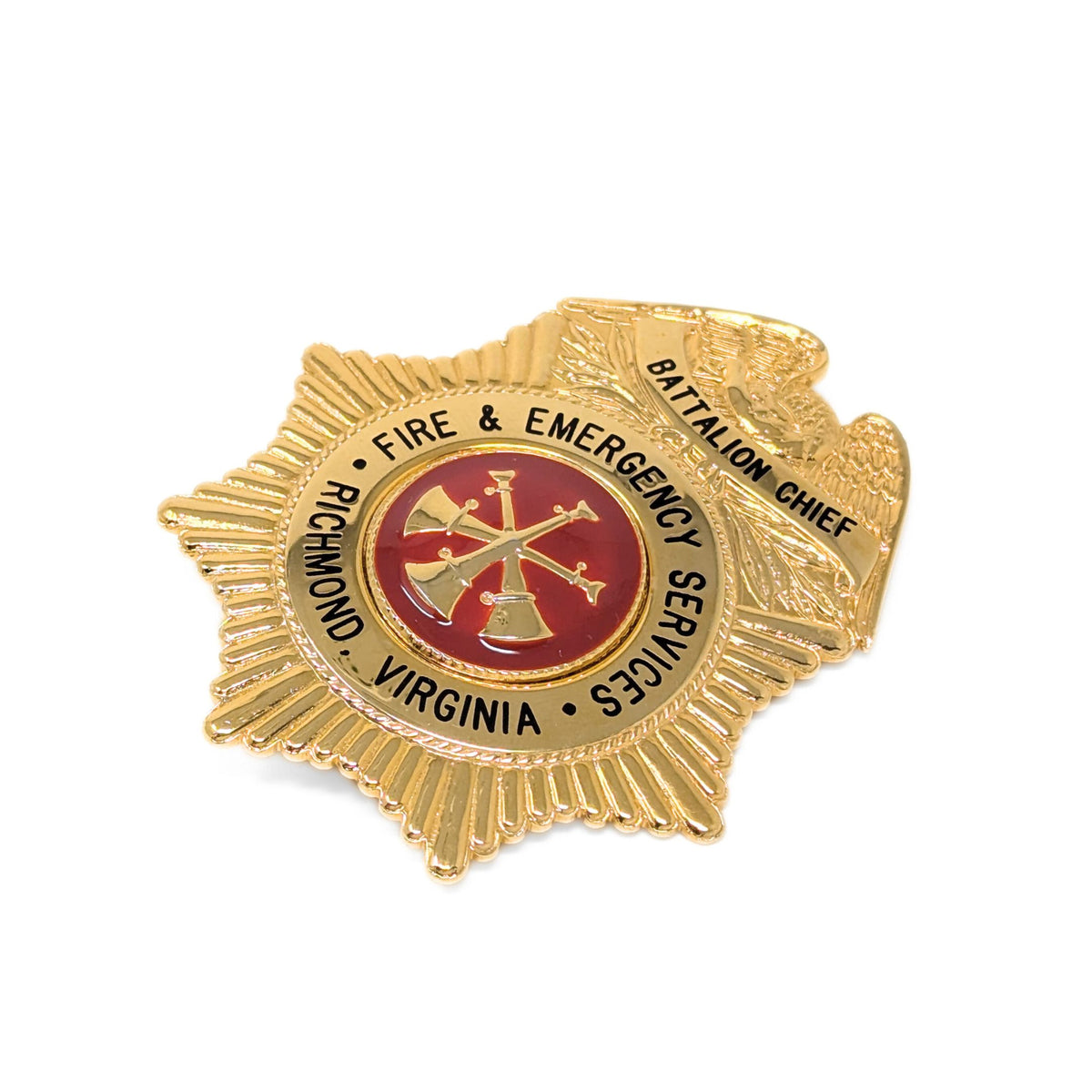 Richmond Virginia Vintage Fire & Emergency Services Battalion Chief Chest Badge