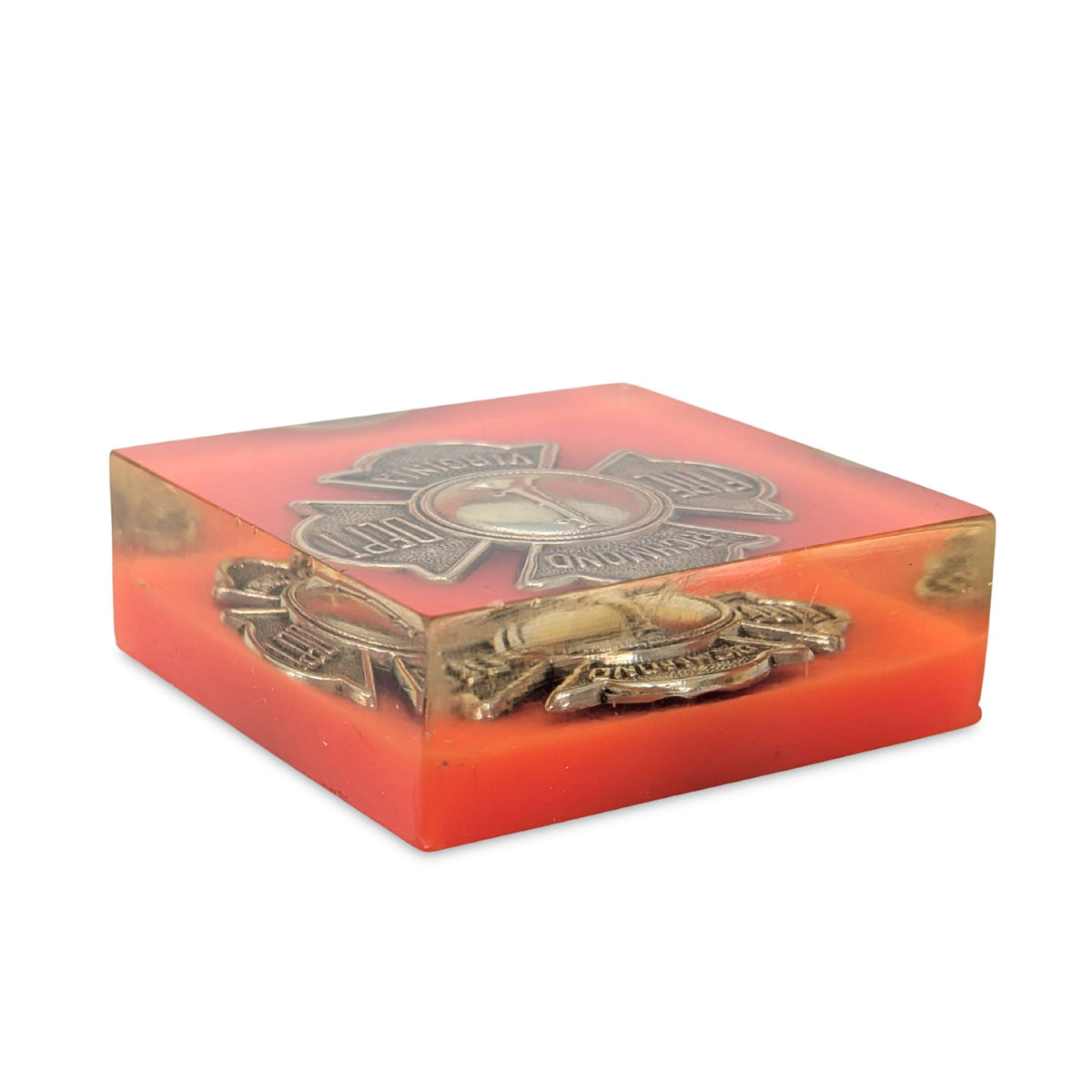 Richmond Virginia Vintage Fire Department Breast Badge Acrylic Paper Weight