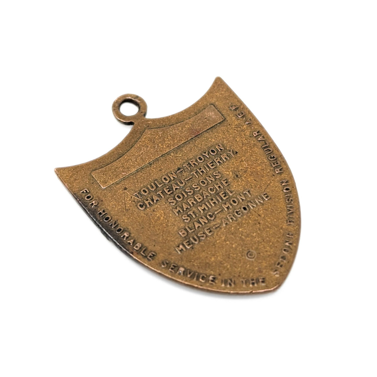 WWI US Army 2ND Division Indianhead Pendant