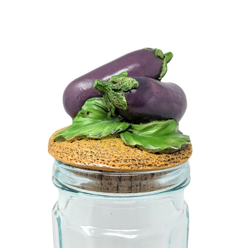 Horchow Vintage Set of 4 Vegetable Kitchen Canisters/Jars & Additional Lid