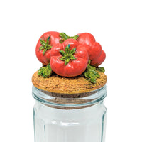 Horchow Vintage Set of 4 Vegetable Kitchen Canisters/Jars & Additional Lid