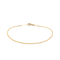 Italian 13K Gold 1.2mm 7” Serpentine Bracelet