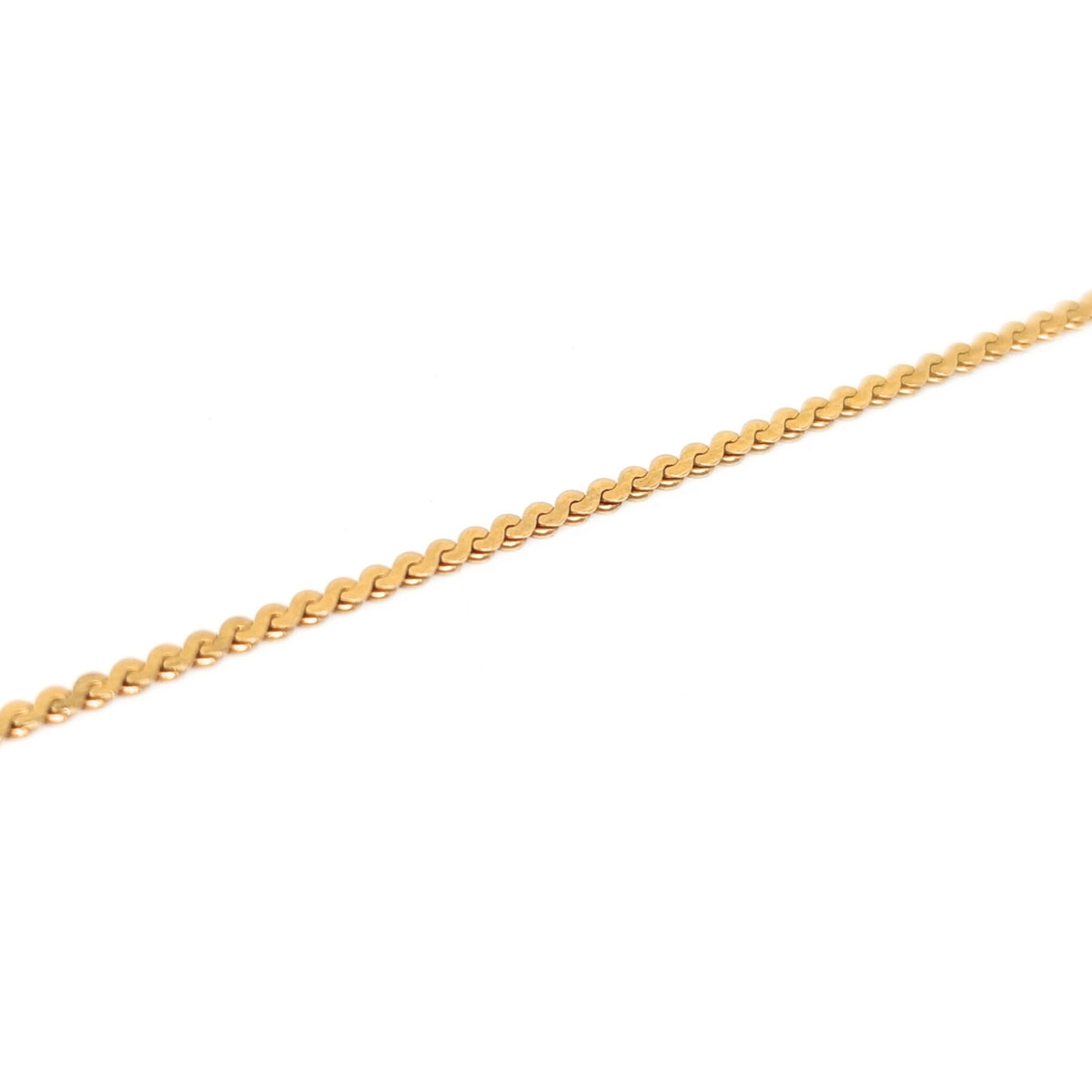 Italian 13K Gold 1.2mm 7” Serpentine Bracelet