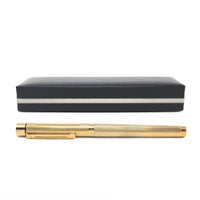 Sheaffer Targa 1005 Gold Electroplated Fluted Classic Fountain Pen, 14K Gold Nib