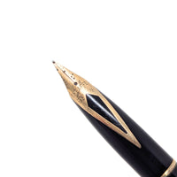 Sheaffer Targa 1005 Gold Electroplated Fluted Classic Fountain Pen, 14K Gold Nib