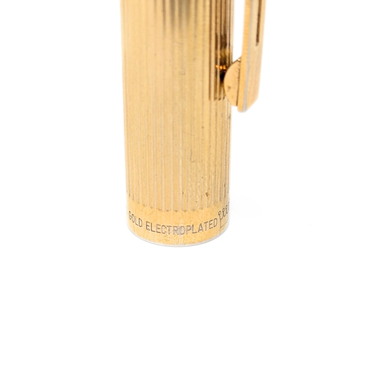 Sheaffer Targa 1005 Gold Electroplated Fluted Classic Fountain Pen, 14K Gold Nib