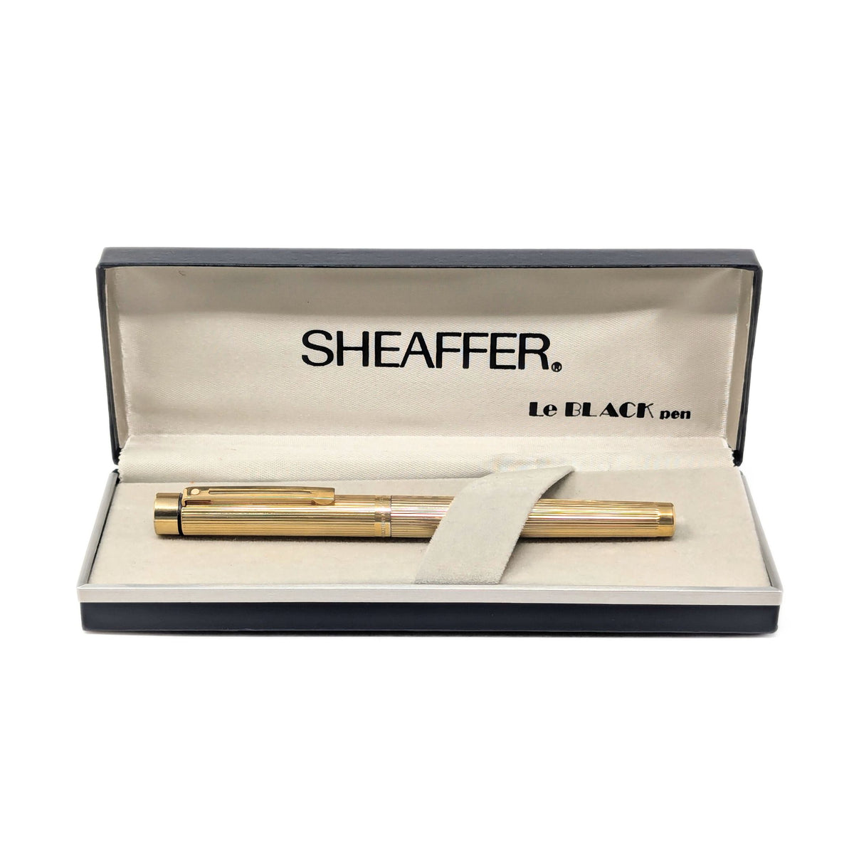 Sheaffer Targa 1005 Gold Electroplated Fluted Classic Fountain Pen, 14K Gold Nib