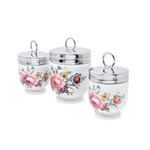 Royal Worcester Bournemouth 3pc Porcelain Egg Coddler Set, Standard & King Size