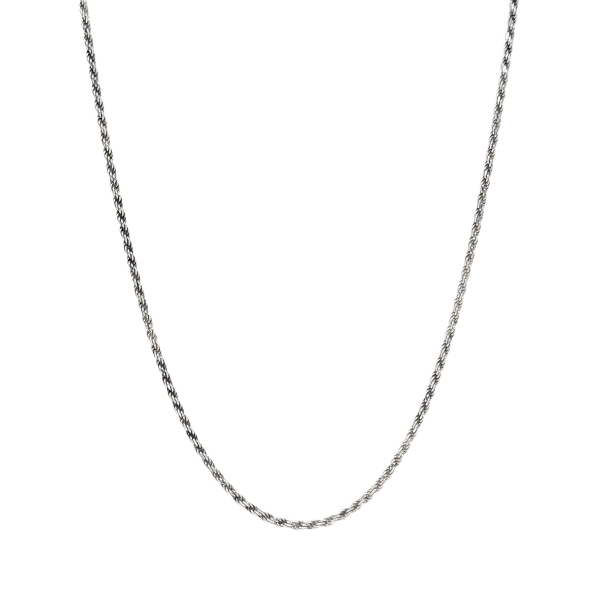 Italian Sterling Silver 3.6mm 24” Rope Chain Necklace