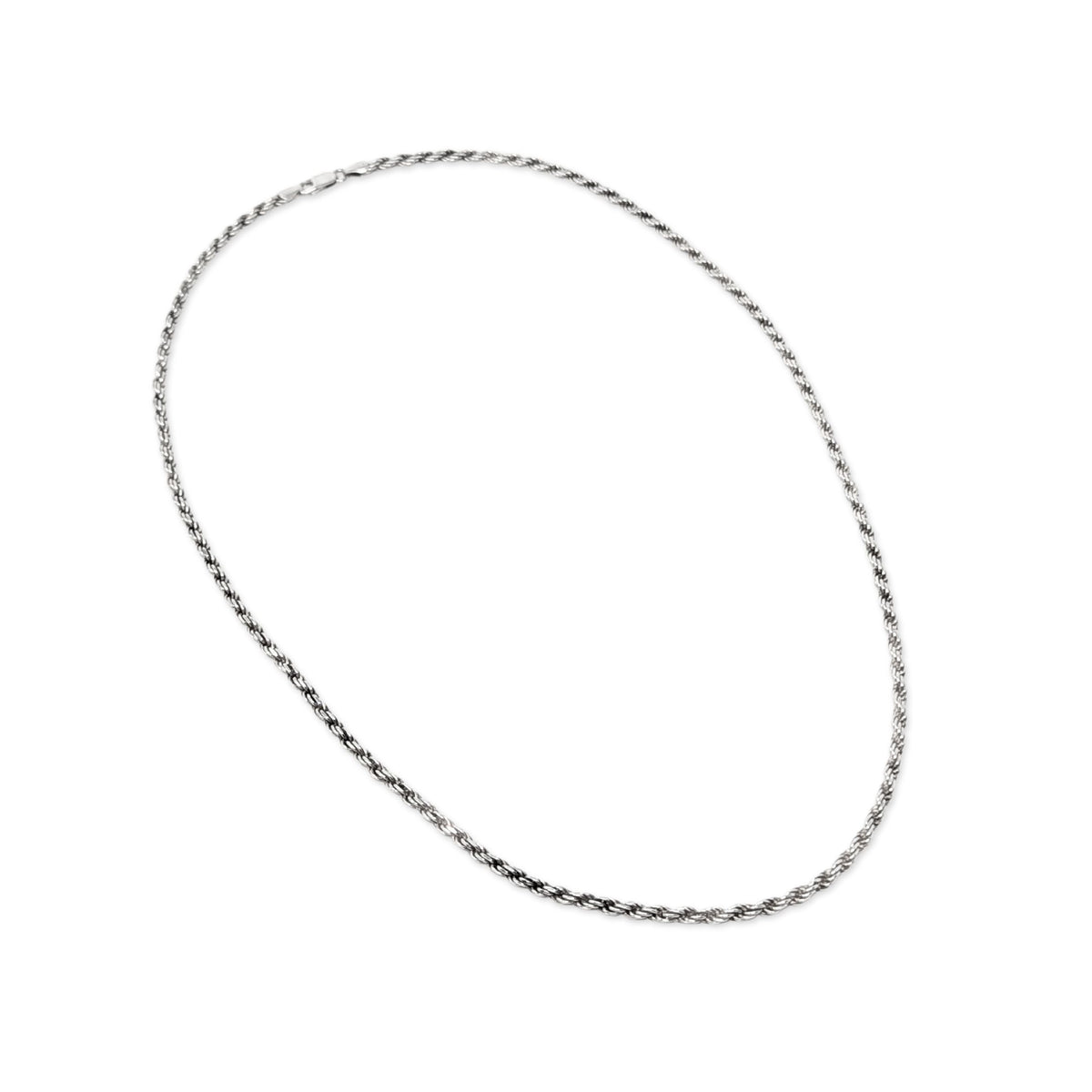 Italian Sterling Silver 3.6mm 24” Rope Chain Necklace