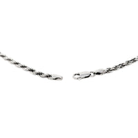 Italian Sterling Silver 3.6mm 24” Rope Chain Necklace
