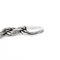Italian Sterling Silver 3.6mm 24” Rope Chain Necklace
