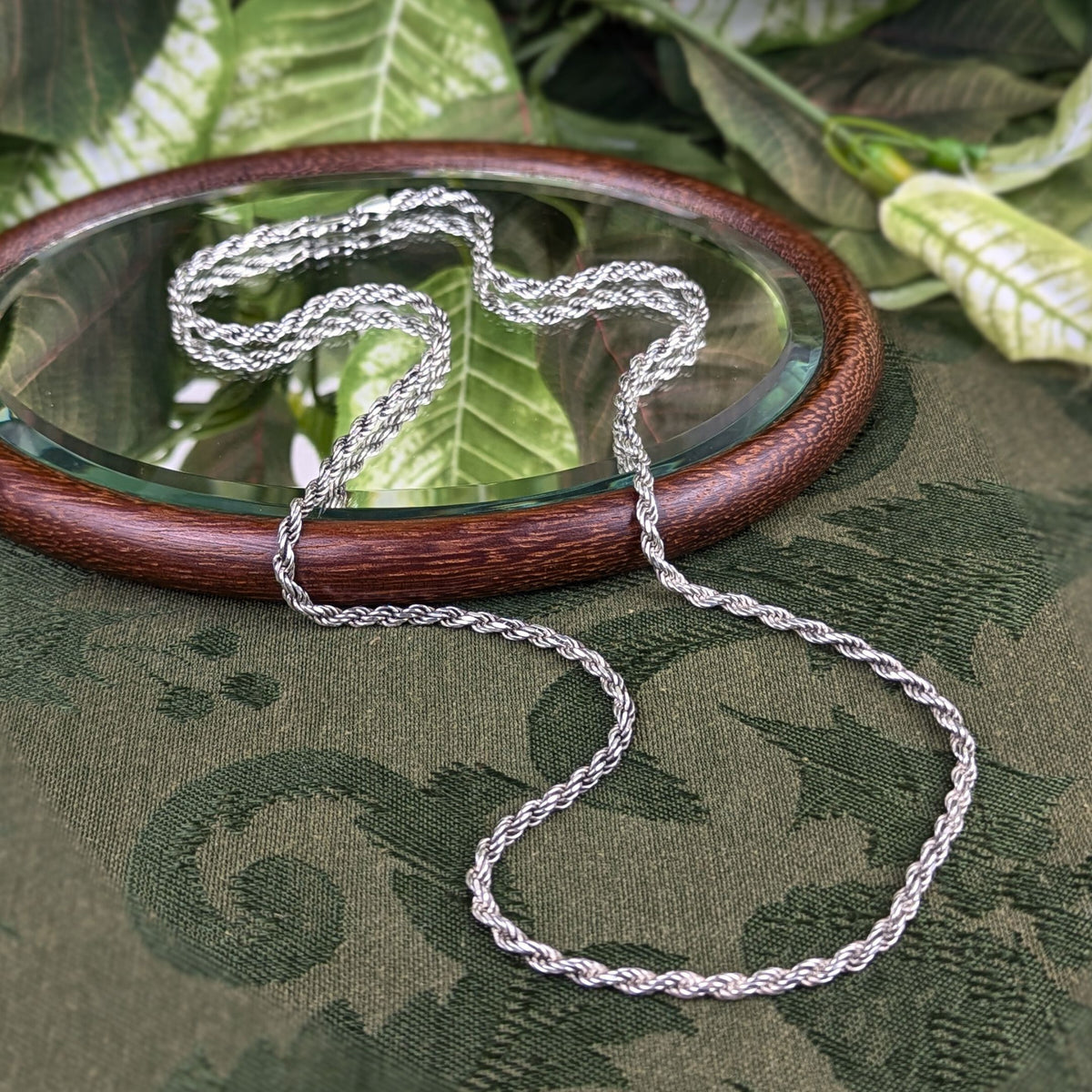 Italian Sterling Silver 3.6mm 24” Rope Chain Necklace