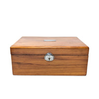 Antique Locking Cherry Humidor With Key