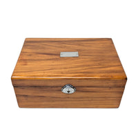 Antique Locking Cherry Humidor With Key