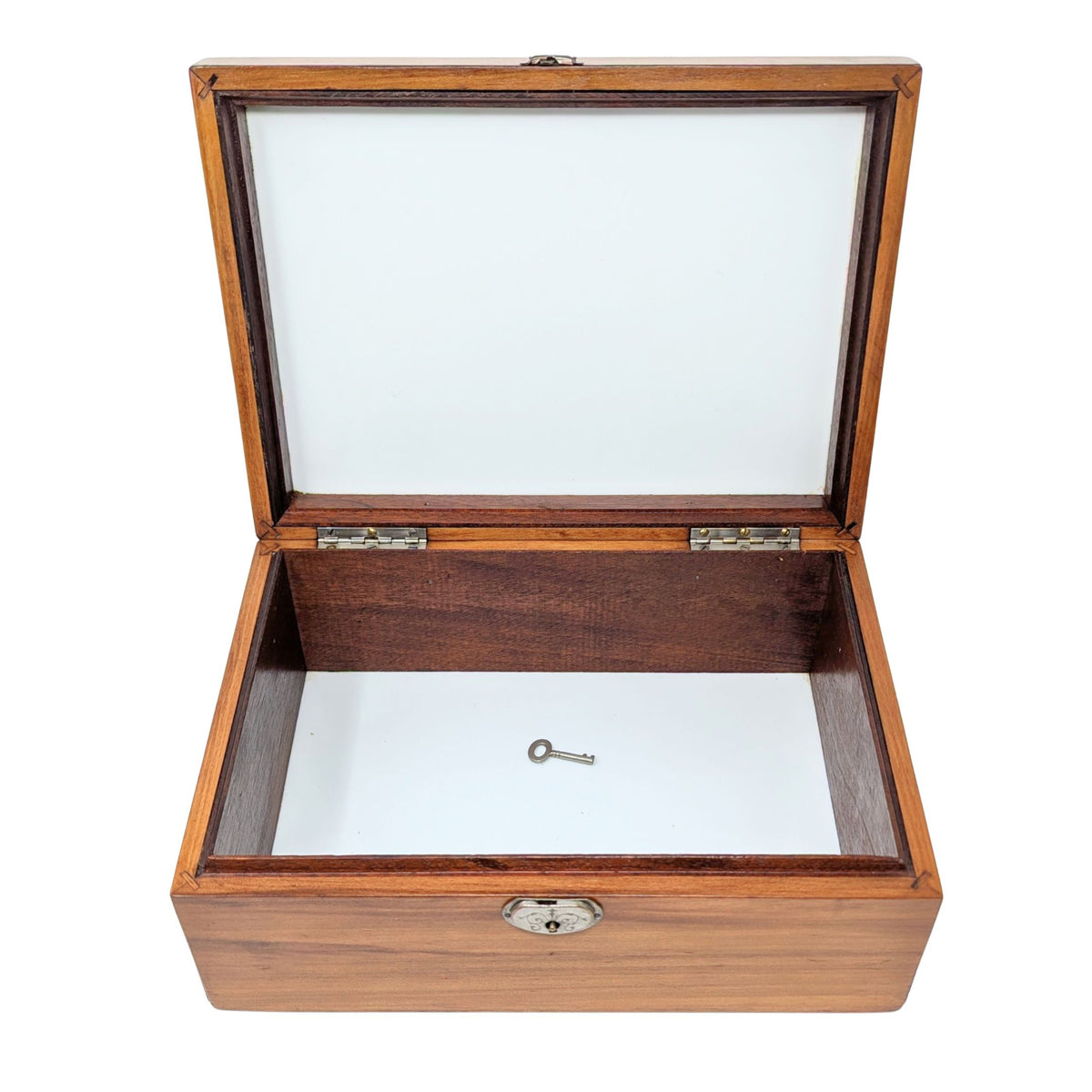 Antique Locking Cherry Humidor With Key