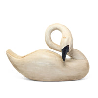 Hand Carved & Signed Solid Wood Canadian Swan