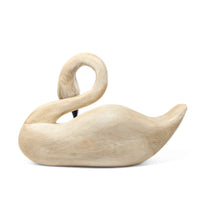 Hand Carved & Signed Solid Wood Canadian Swan
