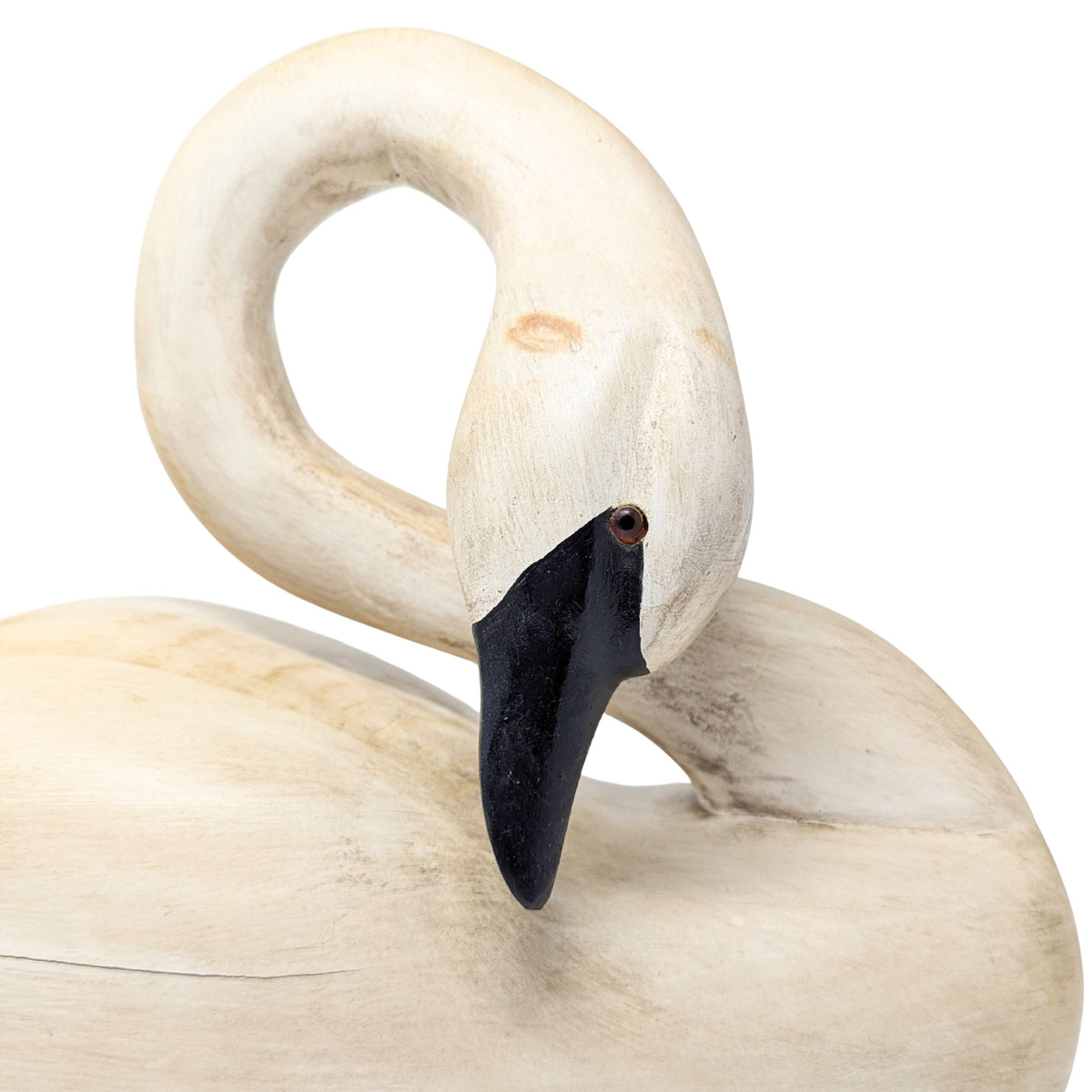 Hand Carved & Signed Solid Wood Canadian Swan