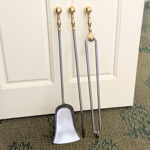 Virginia Metalcrafters CW103-1 Ball 3pc Fireplace Tool Set