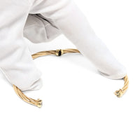Unoaerre Italian 14K Gold Twisted Hinged Bangle Bracelet