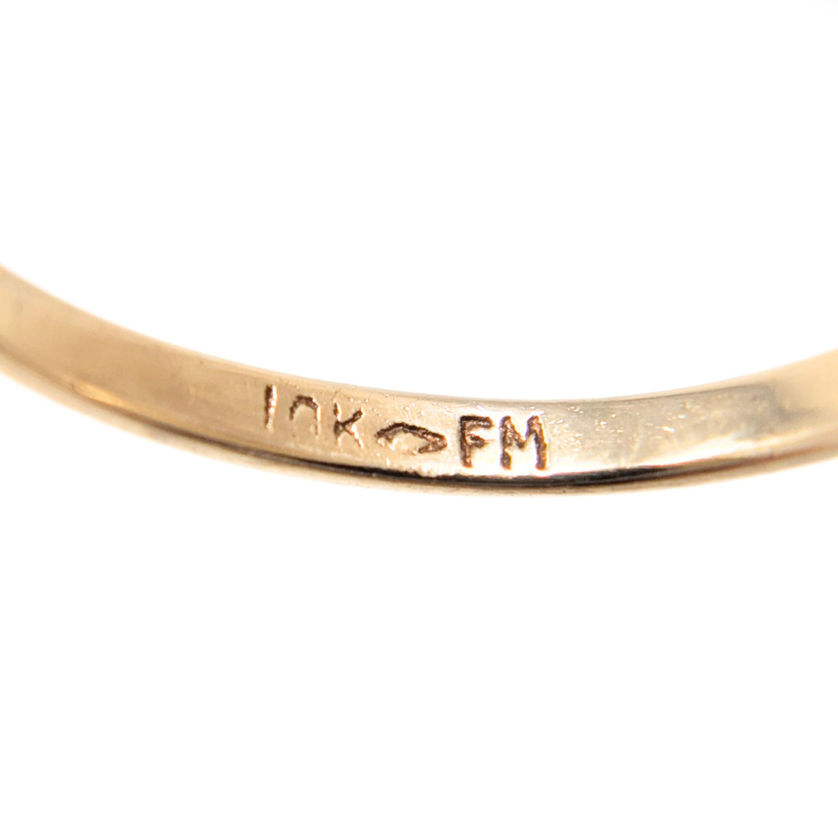 Antique 10K Gold Art Deco Two Diamond Ring - Size 5.25