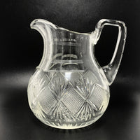 American Brilliant c. 1890 Crystal Water Pitcher