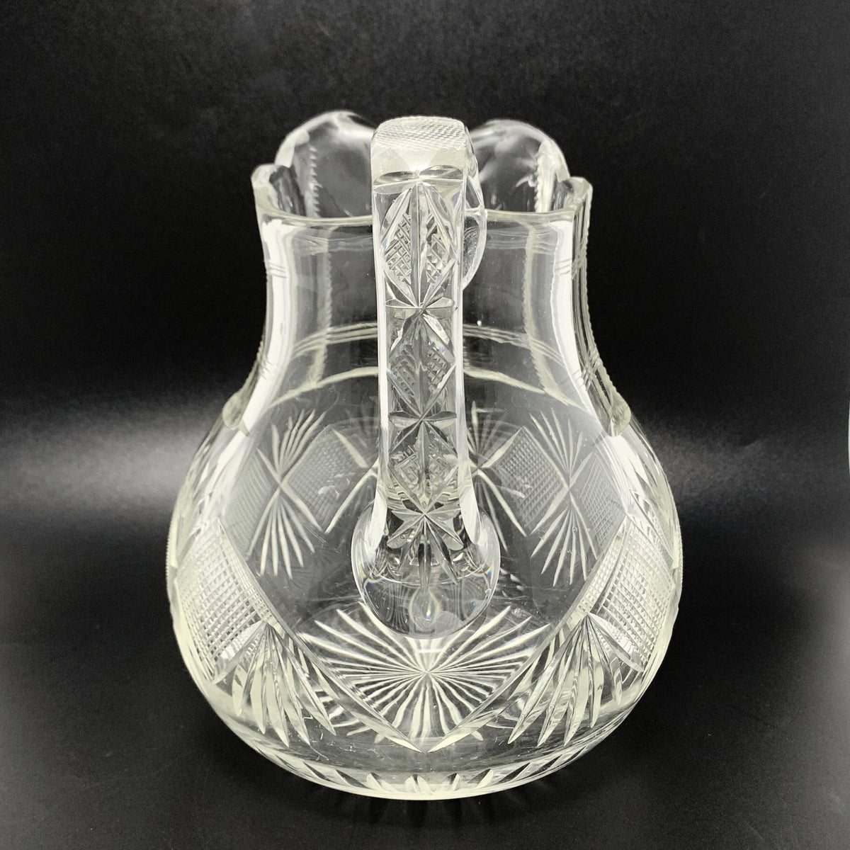 American Brilliant c. 1890 Crystal Water Pitcher