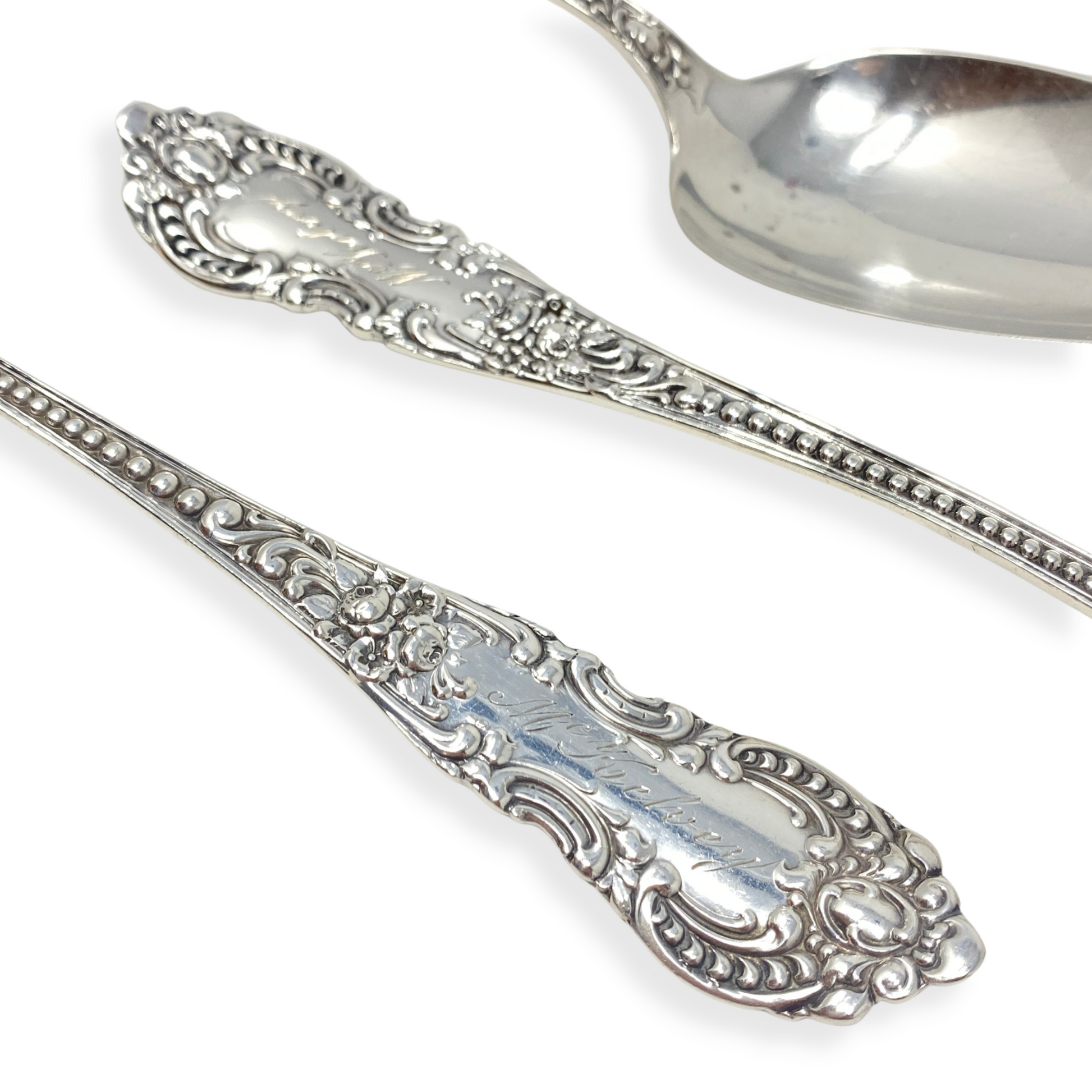 Antique hot sale monogrammed silverware