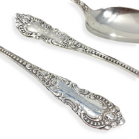 L. Sunderlin & Co. Sterling Silver Monogrammed Antique Serving Spoons (4)