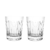 Waterford Millennium Series Pair of "Love" Double Old Fashioned Glasses