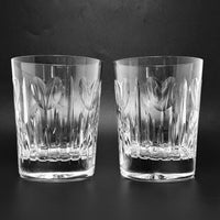 Waterford Millennium Series Pair of "Love" Double Old Fashioned Glasses