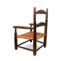 Miniature 19th Century Grain-Painted Woven-Bottom Chair